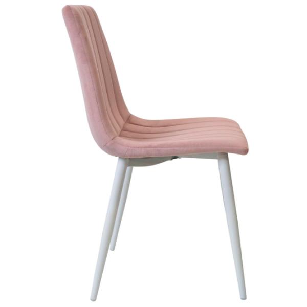 Scaun de bucătărie DecoPrim DC-90P Catifea/ Pink White photo 3