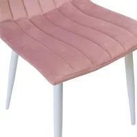 Scaun de bucătărie DecoPrim DC-90P Catifea/ Pink White photo 5