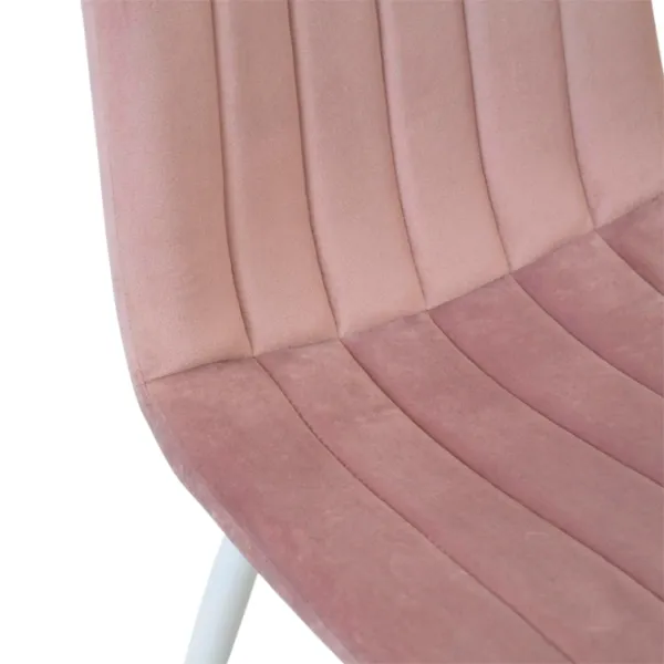 Scaun de bucătărie DecoPrim DC-90P Catifea/ Pink White photo 6