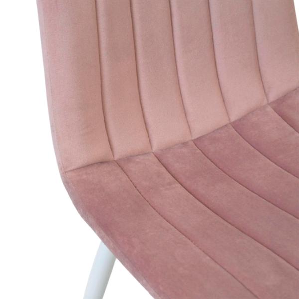 Scaun de bucătărie DecoPrim DC-90P Catifea/ Pink White photo 6
