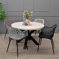 Scaun de bucătărie DecoPrim SL-7019 Piele artificială/ Cappucino Black photo 7