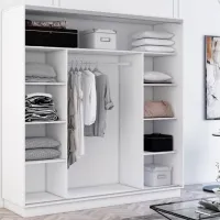 Dulap cupe Mobildor-Lux Fox 1900 110 190 x 60 x 220 / PAL / White photo 2