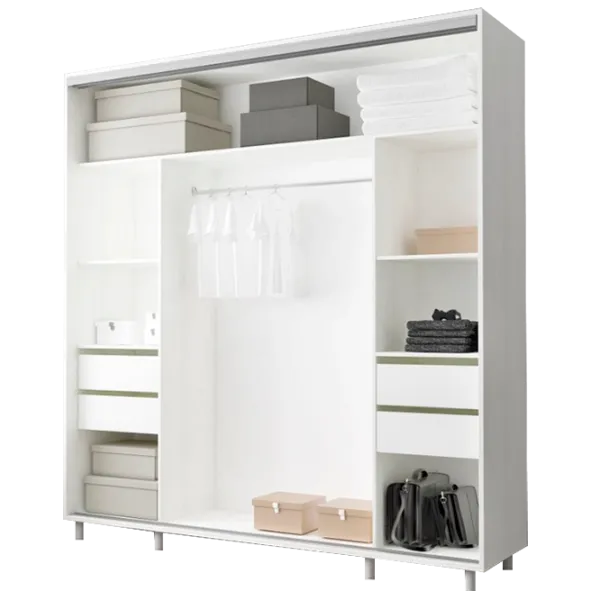 Dulap cupe Mobildor-Lux ARON S 2000 8681 200 x 60 x 220 / LPAL / Alb briliant photo 2