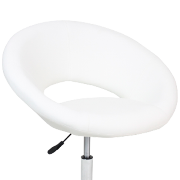 Scaun de bar Deco SB-81 Piele eco/ Oțel/ White photo 2 Scaun de bar Deco SB-81 Piele eco/ Oțel/ White photo 2
