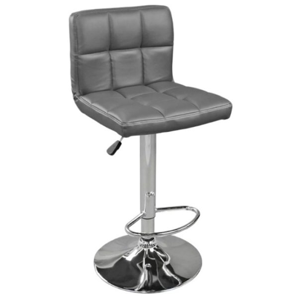 Scaun de bar Deco SB-043 Piele eco/ Metal/ Light Grey photo 2