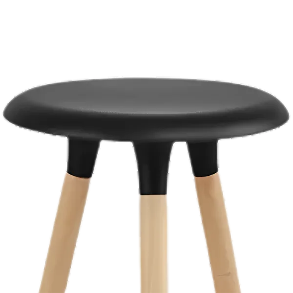 Scaun de bar Deco Simplex Plastic/ Lemn/ Black photo 2