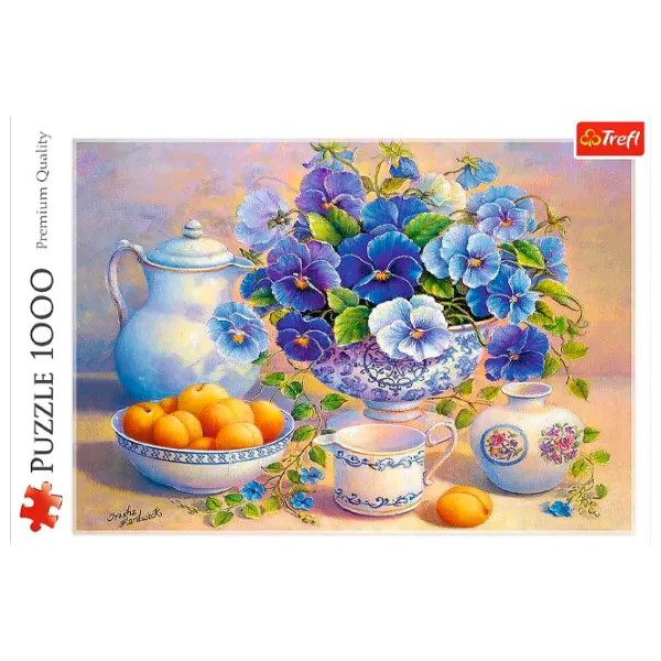 Puzzle 2D Trefl Blue Bouquet 14+/ Numărul de piese: 1000 photo 2