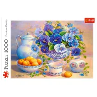 Puzzle 2D Trefl Blue Bouquet 14+/ Numărul de piese: 1000 photo 2