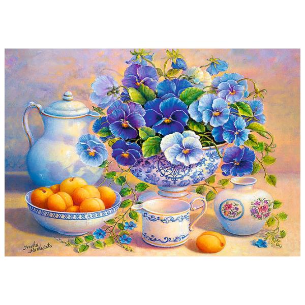 Puzzle 2D Trefl Blue Bouquet 14+/ Numărul de piese: 1000 photo 3