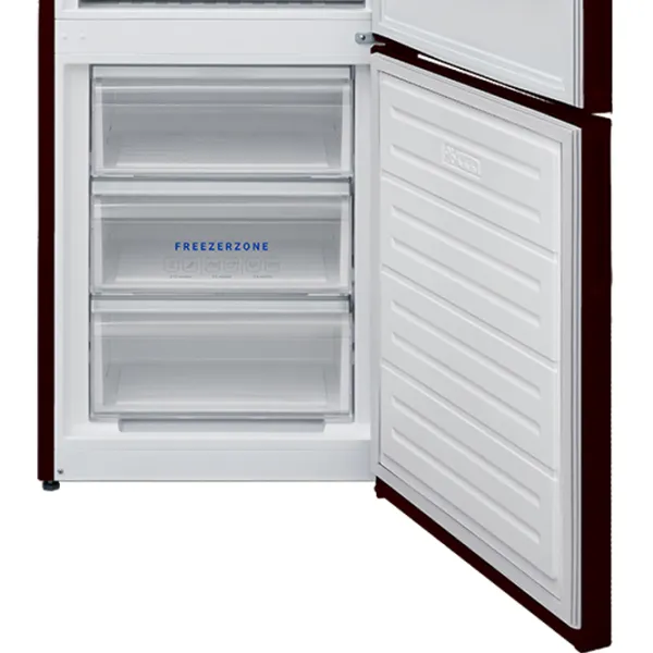 Frigider Daewoo FKM367FCN0RS cu congelator jos 367 l / 201 cm / Red photo 5