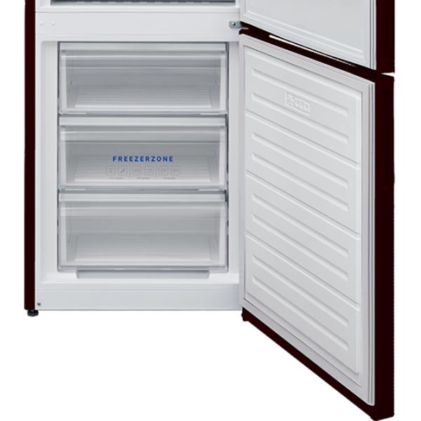 Frigider Daewoo FKM367FCN0RS cu congelator jos 367 l / 201 cm / Red photo 5