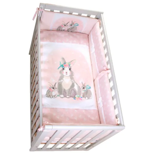 Lenjerie de pat pentru copii Veres Summer Bunny (2600000090940 ) Bumbac , hollofayber/ Pink Bunny photo 2