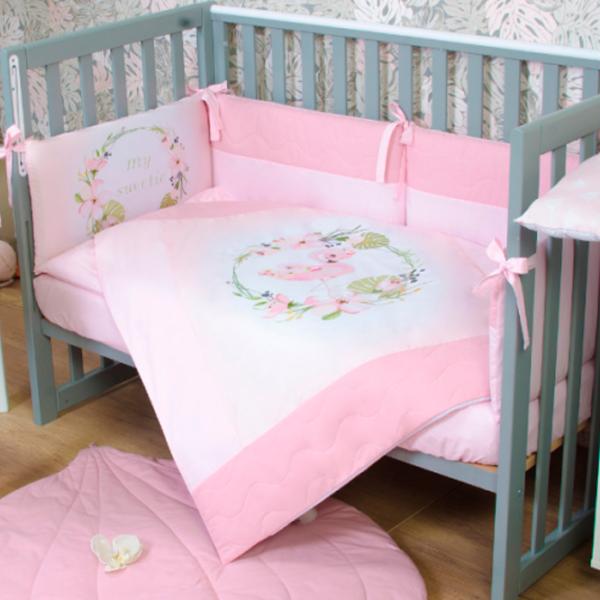 Lenjerie de pat pentru copii Veres Flamingo (2600000085731 ) Bumbac , hollofayber/ Pink Flamingo photo 3 Lenjerie de pat pentru copii Veres Flamingo (2600000085731 ) Bumbac , hollofayber/ Pink Flamingo photo 3