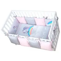 Детское постельное бельё Veres Unicorn Love (2600000087599 ) Холлофайбер/ Синий Pink photo 2