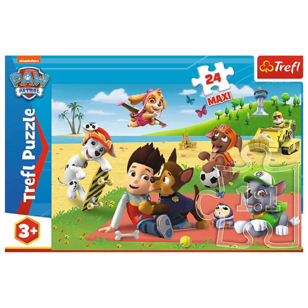 Puzzle 2D Trefl Maxi - Fun on the blanket 3+/ Numărul de piese: 24 photo 2
