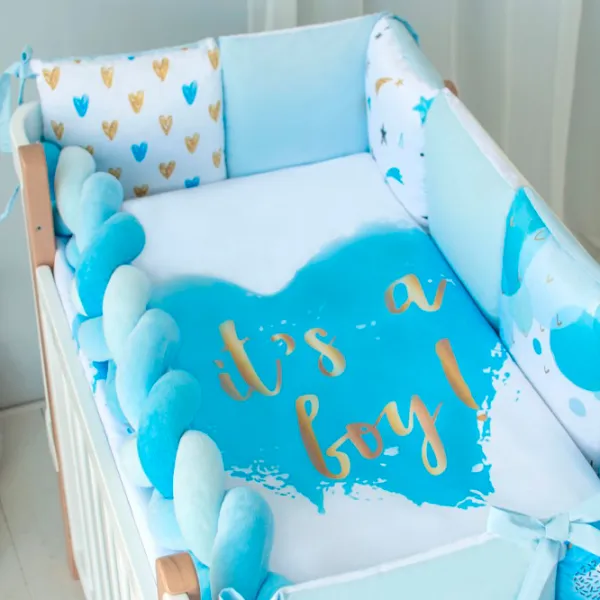 Детское постельное бельё Veres It's a boy! (2600000099608) Хлопок , холлофайбер/ Белый Синий photo 2