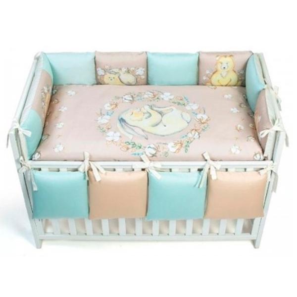 Детское постельное бельё Veres Cotton Touch (2600000090957 ) Хлопок , холлофайбер/ Синий Бежевый photo 2