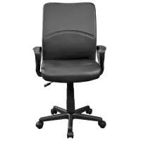 Fotoliu de birou DecoPrim F-6830 ECO Piele/ Black photo 2