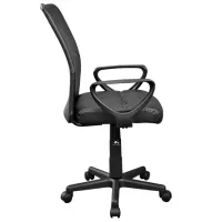 Fotoliu de birou DecoPrim F-6830 ECO Piele/ Black photo 3