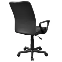 Fotoliu de birou DecoPrim F-6830 ECO Piele/ Black photo 4
