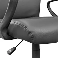 Fotoliu de birou DecoPrim F-6830 ECO Piele/ Black photo 5