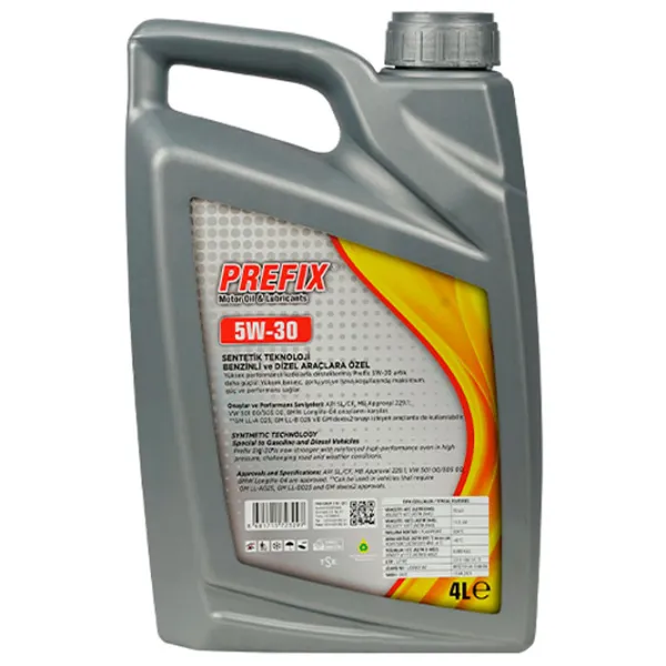Ulei de motor Prefix 5W-30 Syntetic Gasoline&Diesel 5W-30 4 l sintetic photo 2