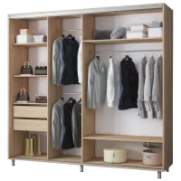 Dulap cupe Mobildor-Lux ARON 2300 desen 3025 230 x 60 x 220 / LPAL / Stejar Sonoma photo 2
