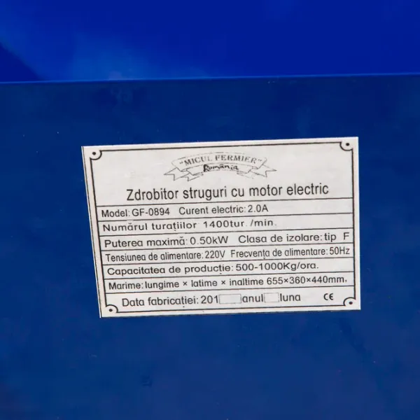 Zdrobitor pentru struguri Micul Fermier GF-0894 15 l/ Blue photo 5
