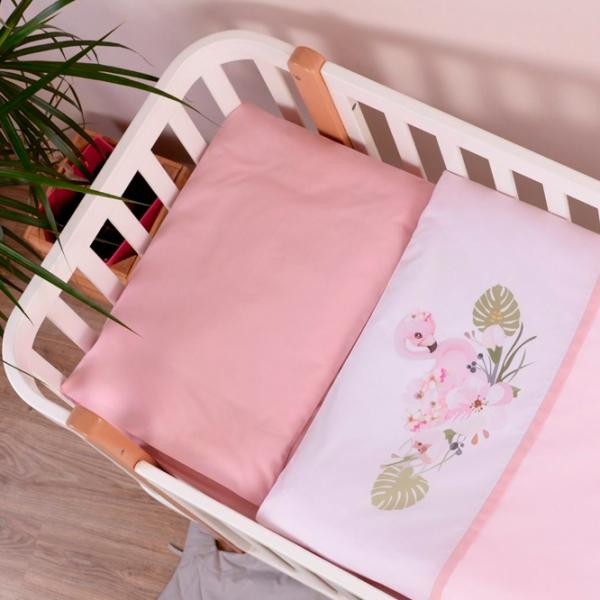 Детское постельное бельё Veres Flamingo Pink (2600000101714 ) Хлопок/ Розовый Белый photo 2