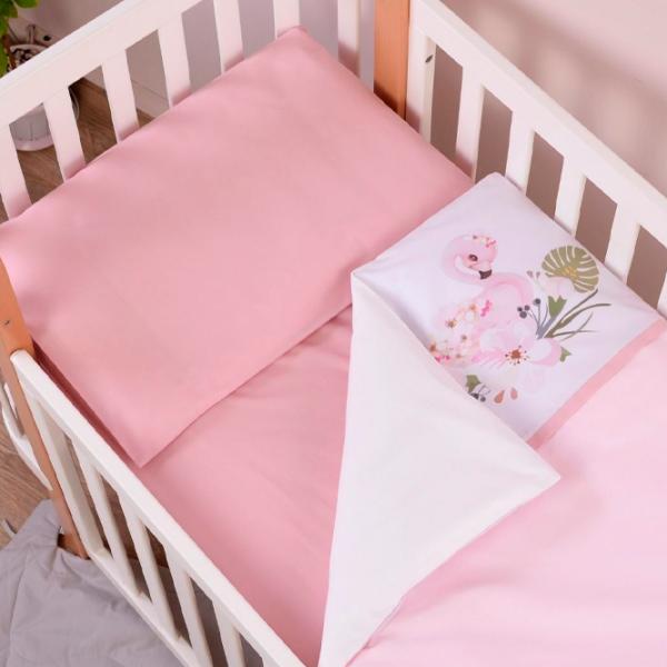 Детское постельное бельё Veres Flamingo Pink (2600000101714 ) Хлопок/ Розовый Белый photo 3