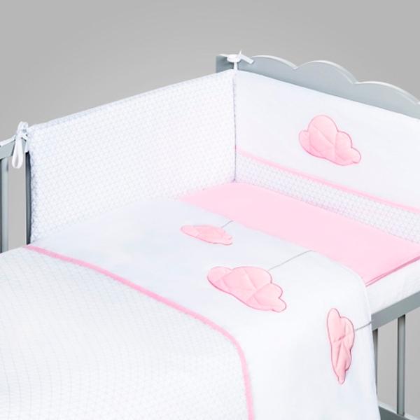 Детское постельное бельё Albero Mio Clouds (C-5 H247) (5902605474611) Хлопок/ Белый Розовый photo 2