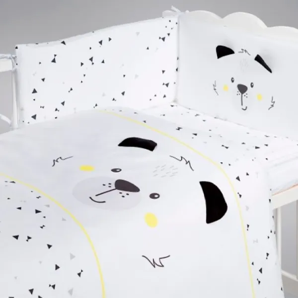 Детское постельное бельё Albero Mio Bear (C-5 K084) (5902605472716 ) Хлопок/ Белый Черный photo 2