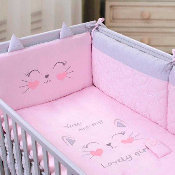 Детское постельное бельё Veres Lovely Girl (216.11) (2600000081467) Хлопок/ Розовый Cat photo 3