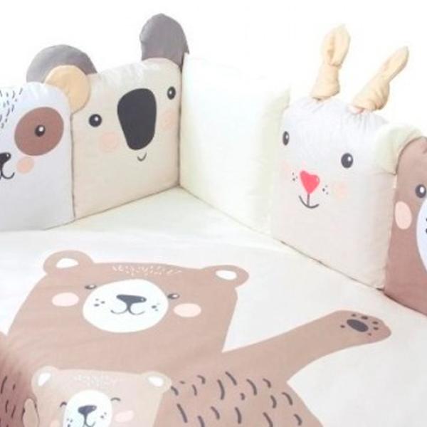 Lenjerie de pat pentru copii Veres Zoo (216.23) (2600000091558 ) Bumbac , hollofayber/ Beige Brown photo 3