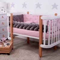 Детское постельное бельё Veres Velour Taupe-Rose (2600000094276 ) Холлофайбер/ Пурпурный Pink photo 2