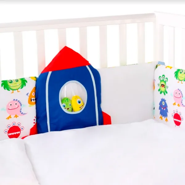 Lenjerie de pat pentru copii Veres Pretty Aliens (2600000081450 ) Bumbac/ White Multicolor photo 3 Lenjerie de pat pentru copii Veres Pretty Aliens (2600000081450 ) Bumbac/ White Multicolor photo 3