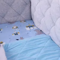 Детское постельное бельё Veres Velour Brave (2600000098410 ) Холлофайбер/ Синий Серый photo 4