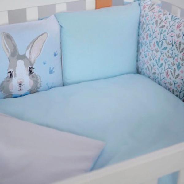 Детское постельное бельё Veres Summer Bunny (2600000101547 ) Хлопок, силикон, синтепон/ Синий Белый photo 2 Детское постельное бельё Veres Summer Bunny (2600000101547 ) Хлопок, силикон, синтепон/ Синий Белый photo 2