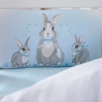 Lenjerie de pat pentru copii Veres Summer Bunny (2600000101547 ) Sintepon/ Blue White photo 3