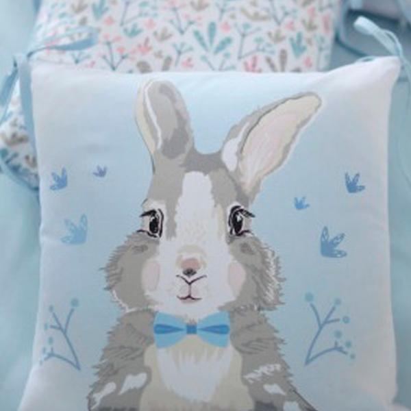 Детское постельное бельё Veres Summer Bunny (2600000101547 ) Хлопок, силикон, синтепон/ Синий Белый photo 4 Детское постельное бельё Veres Summer Bunny (2600000101547 ) Хлопок, силикон, синтепон/ Синий Белый photo 4