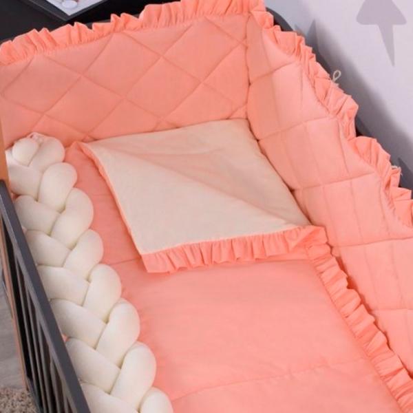 Lenjerie de pat pentru copii Veres Macaroon Peach (2600000096454 ) Bumbac, hollofayber, velur/ Orange Beige photo 3 Lenjerie de pat pentru copii Veres Macaroon Peach (2600000096454 ) Bumbac, hollofayber, velur/ Orange Beige photo 3