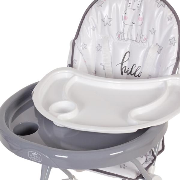 Стульчик для кормления Polini Kids 252 (0002354-03) Классический/ 6 месяцев / Серый  photo 5
