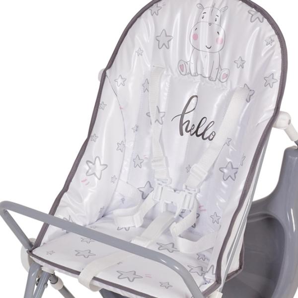 Стульчик для кормления Polini Kids 152 (0002352-03) Классический/ 6 месяцев / Серый  photo 6