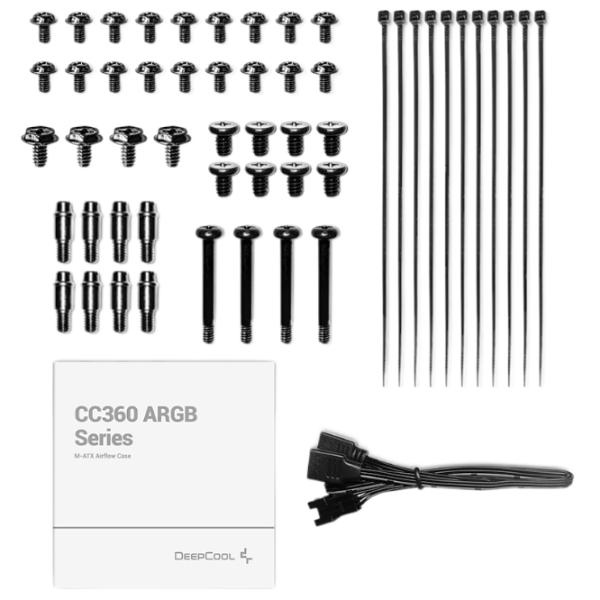 Корпус Deepcool CC360 WH ARGB Mini Tower / Белый photo 11
