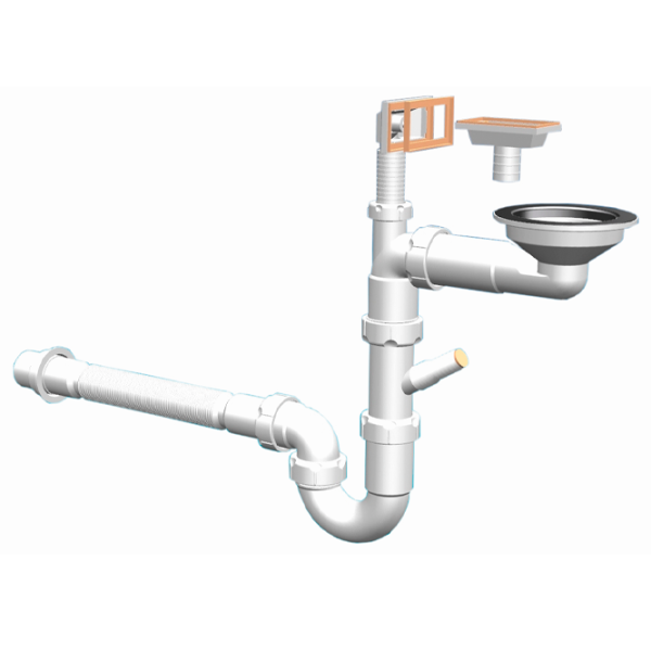 Кухонная мойка Florentina Combi 800C 80 x 50 / Искусственный камень / Шампанское photo 2