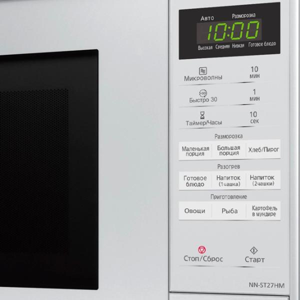 Микроволновая печь Panasonic NN-ST27HMZPE Отдельно стоящий/ 800 Вт/ Серебристый photo 2