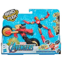 Figurină Hasbro Avengers Flex Rider Iron Man 4+/ Red photo 2