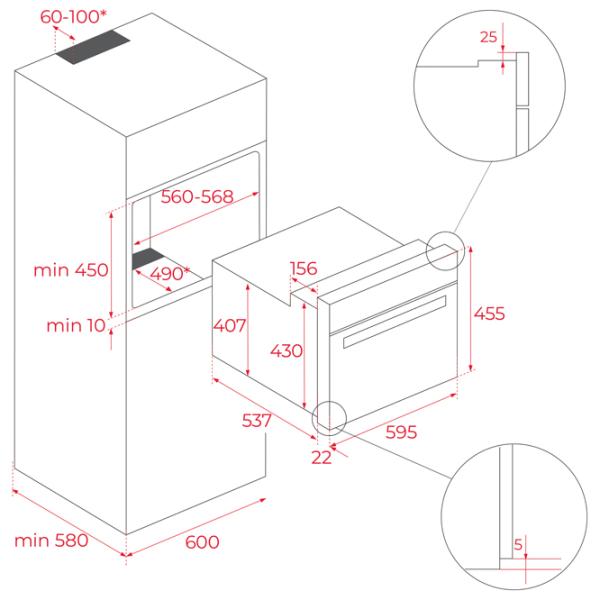 Cuptor cu microunde Teka MLC 844 Încorporabil/ 1000 W/ Black photo 3