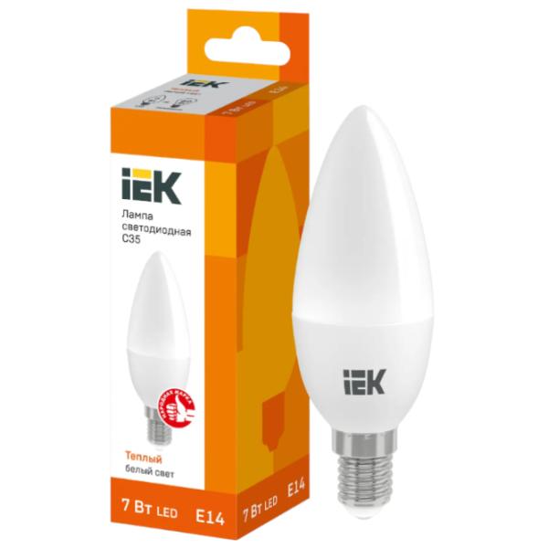 Bec LED IEK C35 LLE-C35-7-230-30-E14 E14/ 7 W/ 3300 K/ 630lm/ Yellow photo 3 Bec LED IEK C35 LLE-C35-7-230-30-E14 E14/ 7 W/ 3300 K/ 630lm/ Yellow photo 3