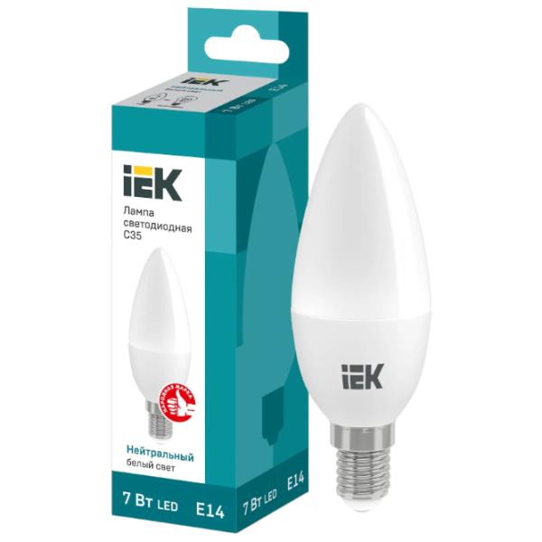 Лампочка светодиодная IEK C35 LLE-C35-7-230-40-E14 E14/ 7 Вт/ 4000 K/ 630лм/ White photo 3 Лампочка светодиодная IEK C35 LLE-C35-7-230-40-E14 E14/ 7 Вт/ 4000 K/ 630лм/ White photo 3